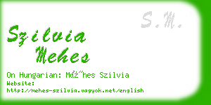 szilvia mehes business card